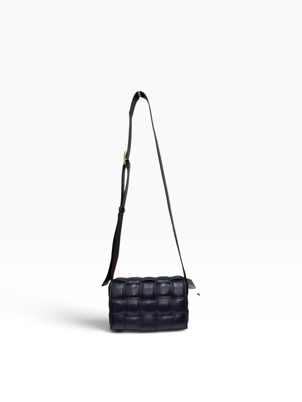 Brand new Bottega Veneta Nappa Maxi Intrecciato Padded Cassette Bag in Dark Blue